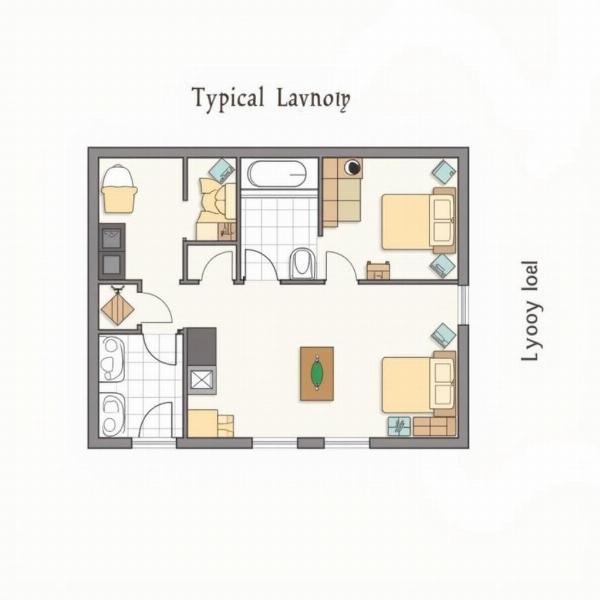 2 BHK Flat Layout