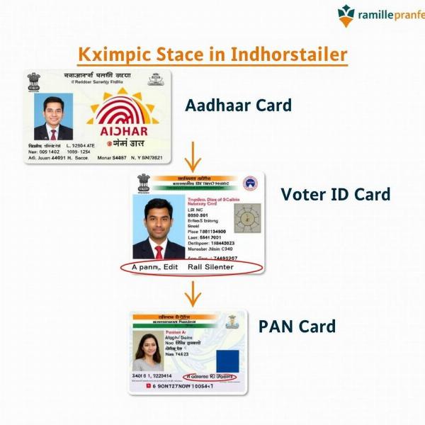 Aadhaar Card, Voter ID, and PAN Card Examples