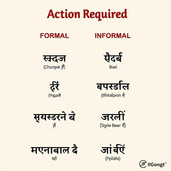 Hindi Translation of Action Required