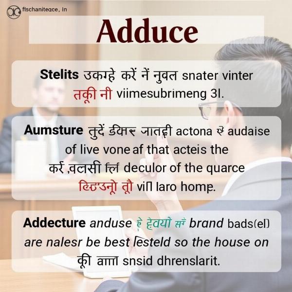 Adduce Meaning in Hindi Example