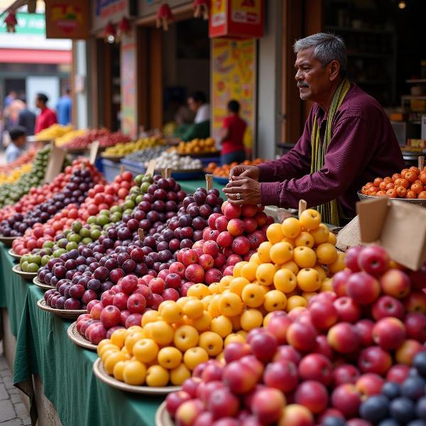 Aloo Bukhara in Indian Market