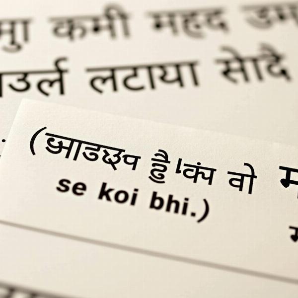 Legal Document in Hindi with "Any of the Above" Clause