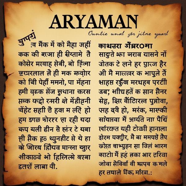 Aryaman Name Meaning: Sanskrit Origins