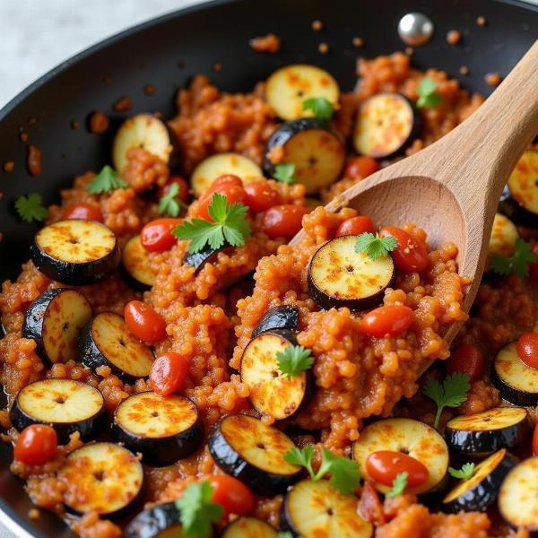 Baingan Bharta Preparation