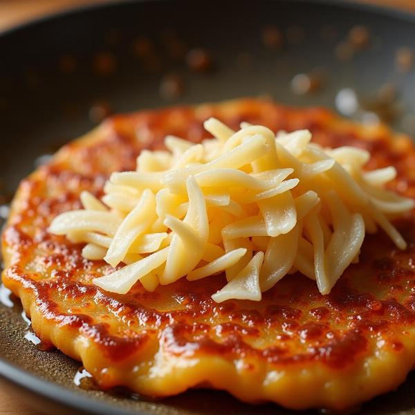 Bonito Flakes on Okonomiyaki