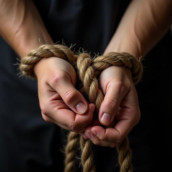 Hands Bound with Rope