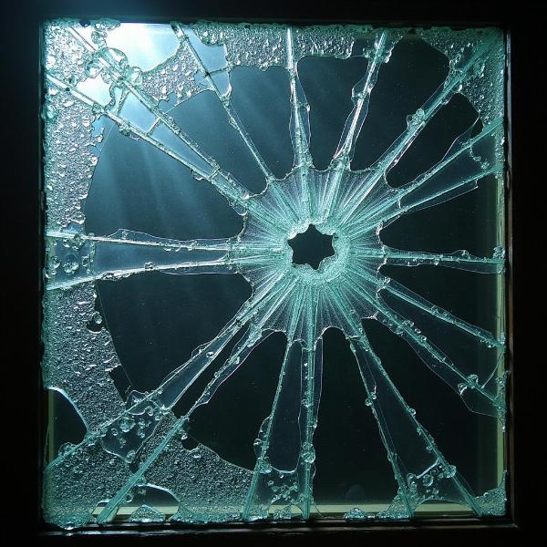 Broken Glass Pane Meaning in Hindi