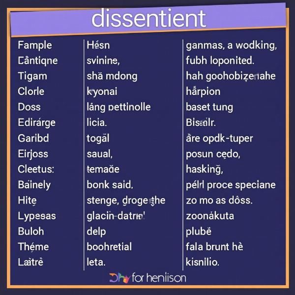 Hindi Words for Dissentient