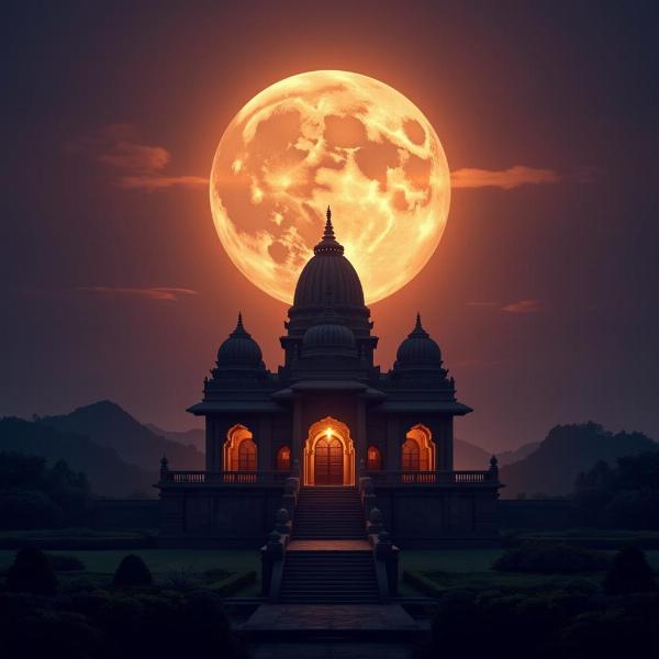 Chandra Uday Over Indian Temple