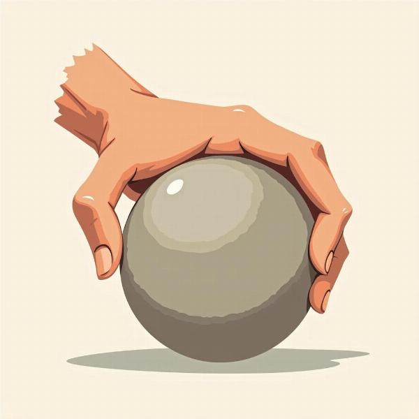 Illustration of a hand gripping an object