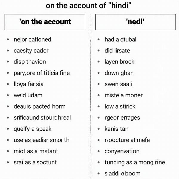 Choosing the Right Hindi Translation for "On the Account Of"