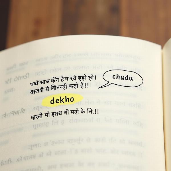 Chudu in Formal Hindi