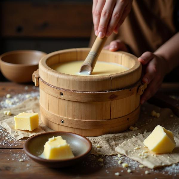 Churning Milk for Butter