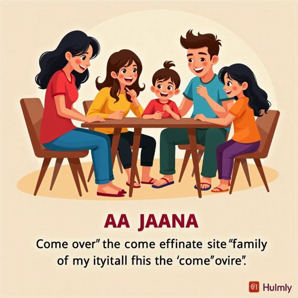 Family gathering: Come over meaning in Hindi