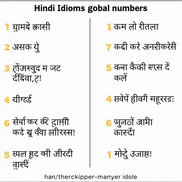 Common Hindi Number Expressions