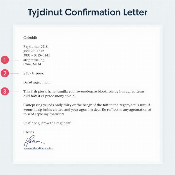 Example of a Confirmation Letter