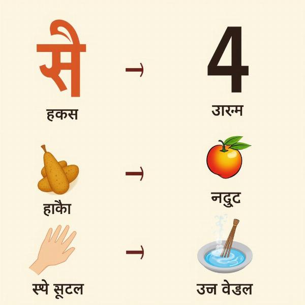 Counting to Four in Hindi