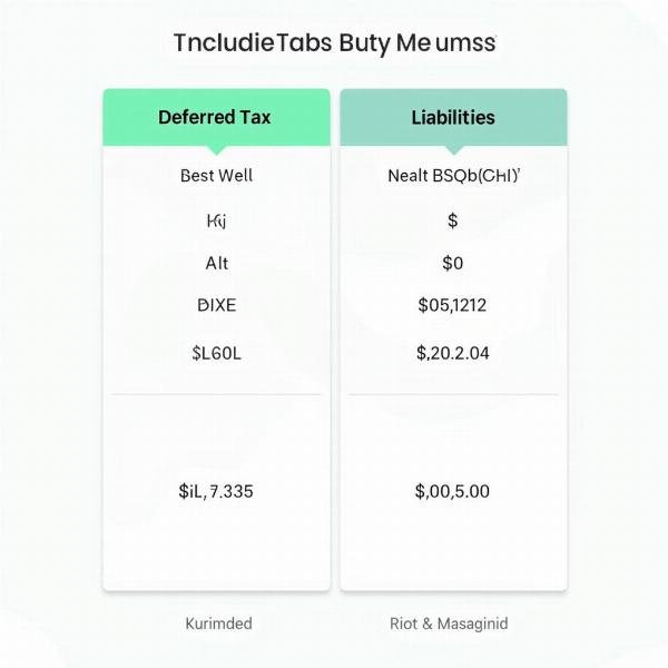 Deferred Tax on a Balance Sheet