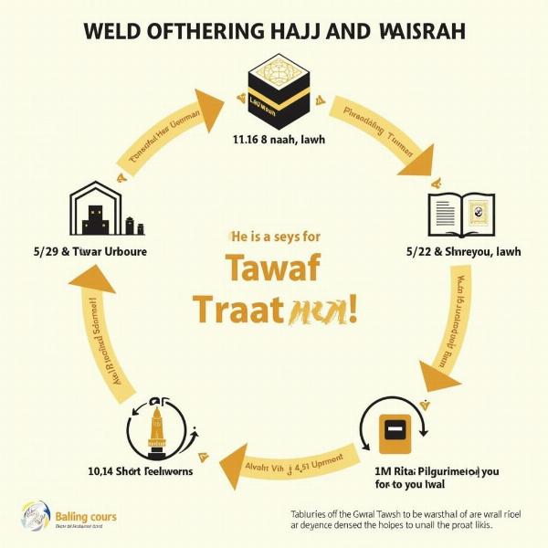 Visual representation of different types of Tawaf