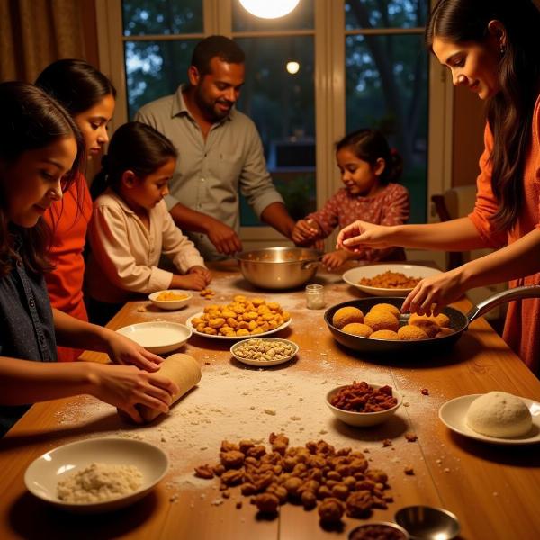 Diwali Faral Preparation