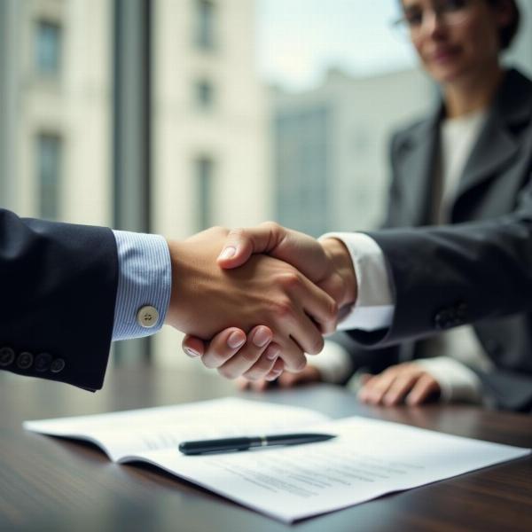 Successful Business Deal with Handshake