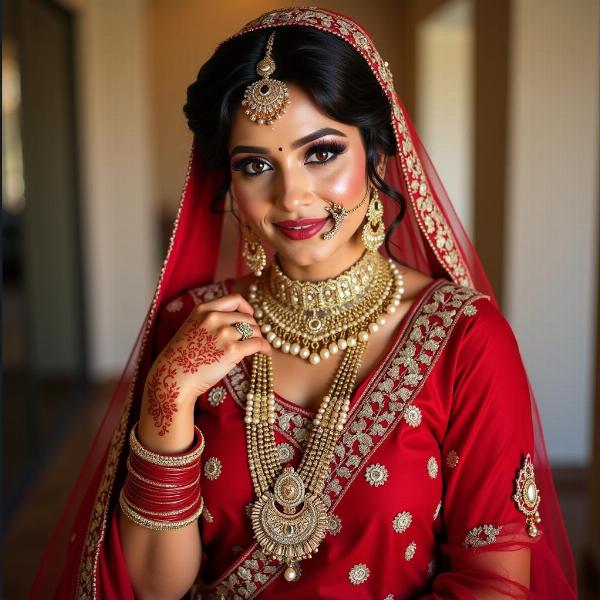 Dulhan in Traditional Attire