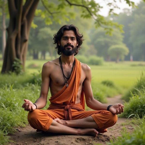 Durvesh Meditating in India