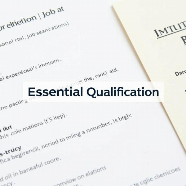 Essential Qualification on a Job Application