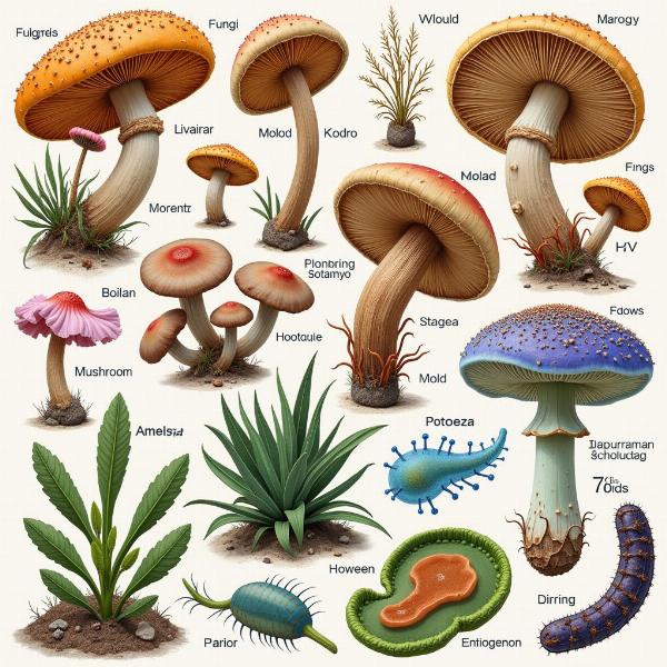 Examples of Saprozoic Organisms