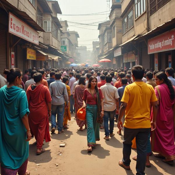 Crowded Market