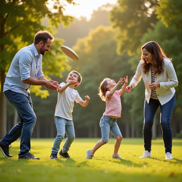 Happy Family Playing Together