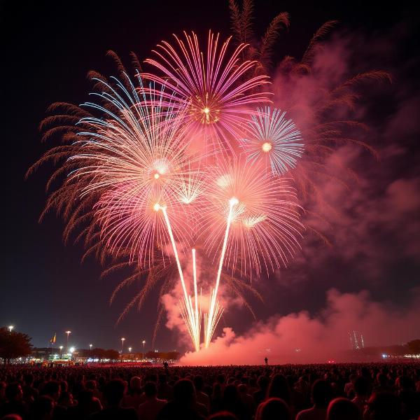 Fireworks during Diwali