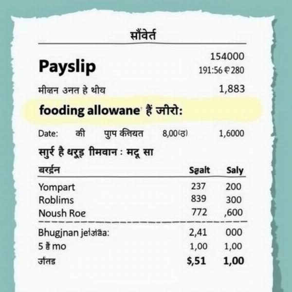 Fooding Allowance in Hindi