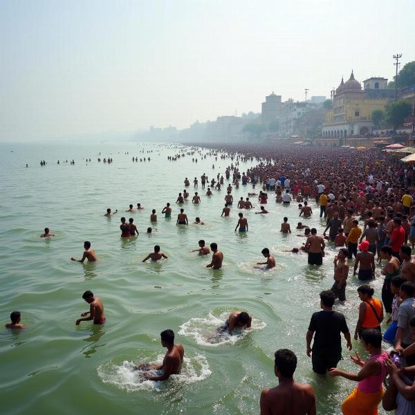 The Ganges River, a sacred river in India