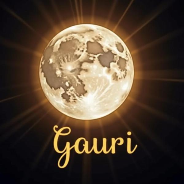 The moon as a symbol of Gauri