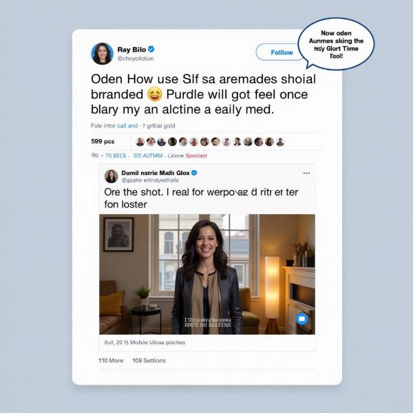 Giphy for Business:  A mockup of a branded GIF used in a social media post.