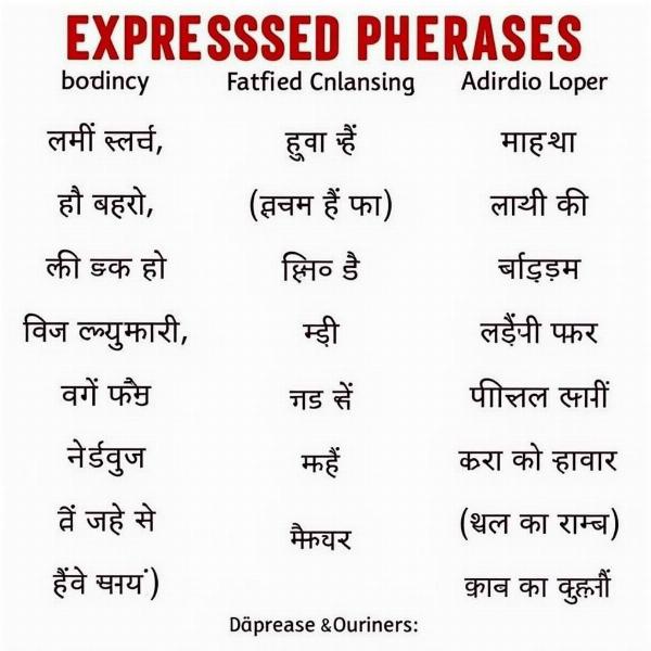 Hindi Love Phrases