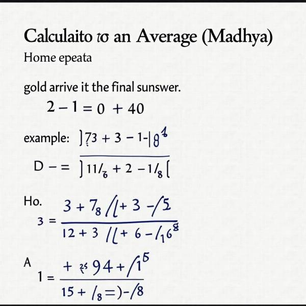 Hindi Meaning of Average - Calculation