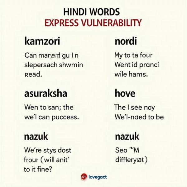 Hindi Words for Vulnerability