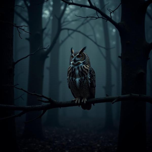 Owl Hooting at Night