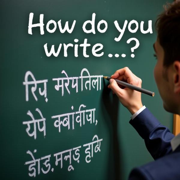 How Do You Write in Hindi