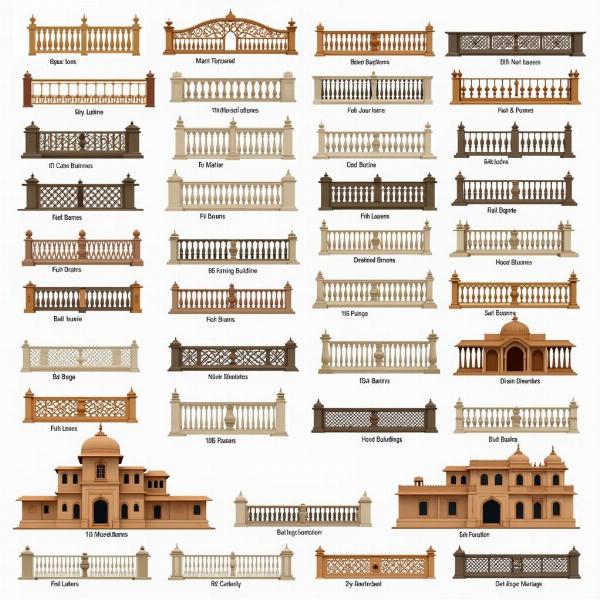 Examples of Indian Balustrades