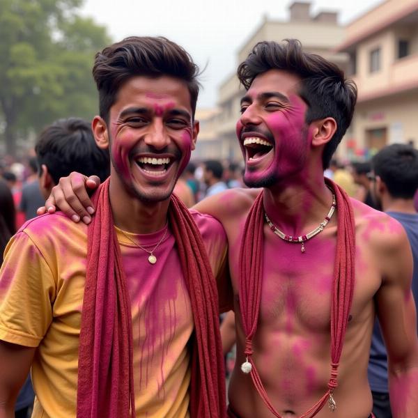 Indian Brothers Celebrating