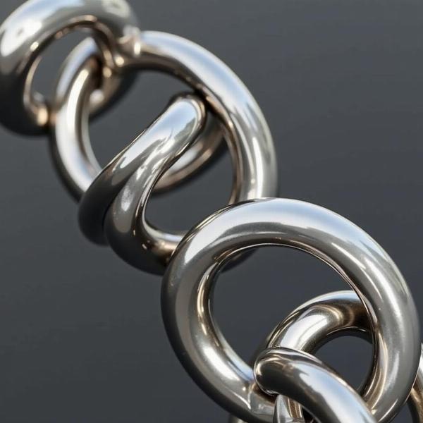 Interlinked Metal Rings Forming a Strong Chain