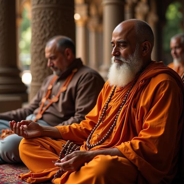 Jain Monk Meditating