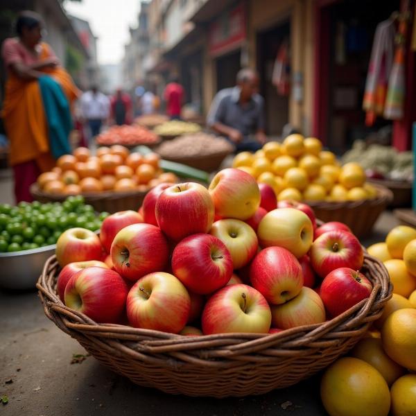 Wild Apples in Indian Market