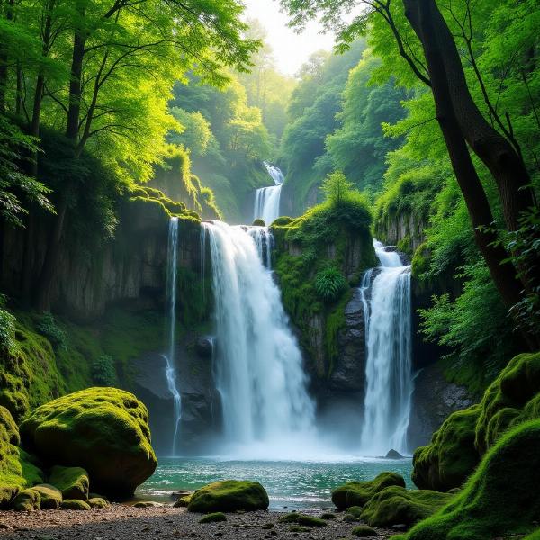 Scenic Waterfall in India