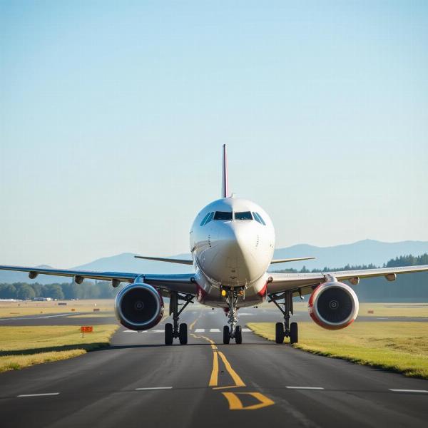 Airplane Just Landed at Airport