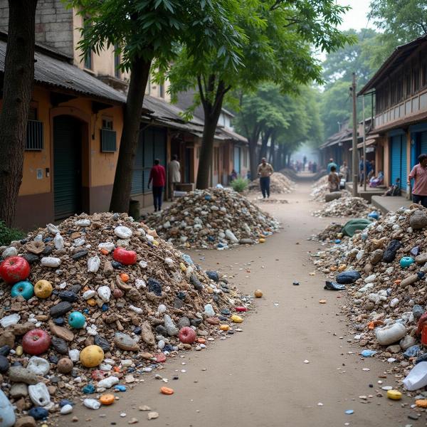 Street Scene with Kachara in India