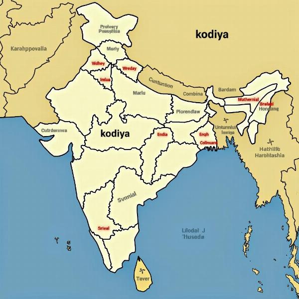 Regional Variations of Kodiya in India